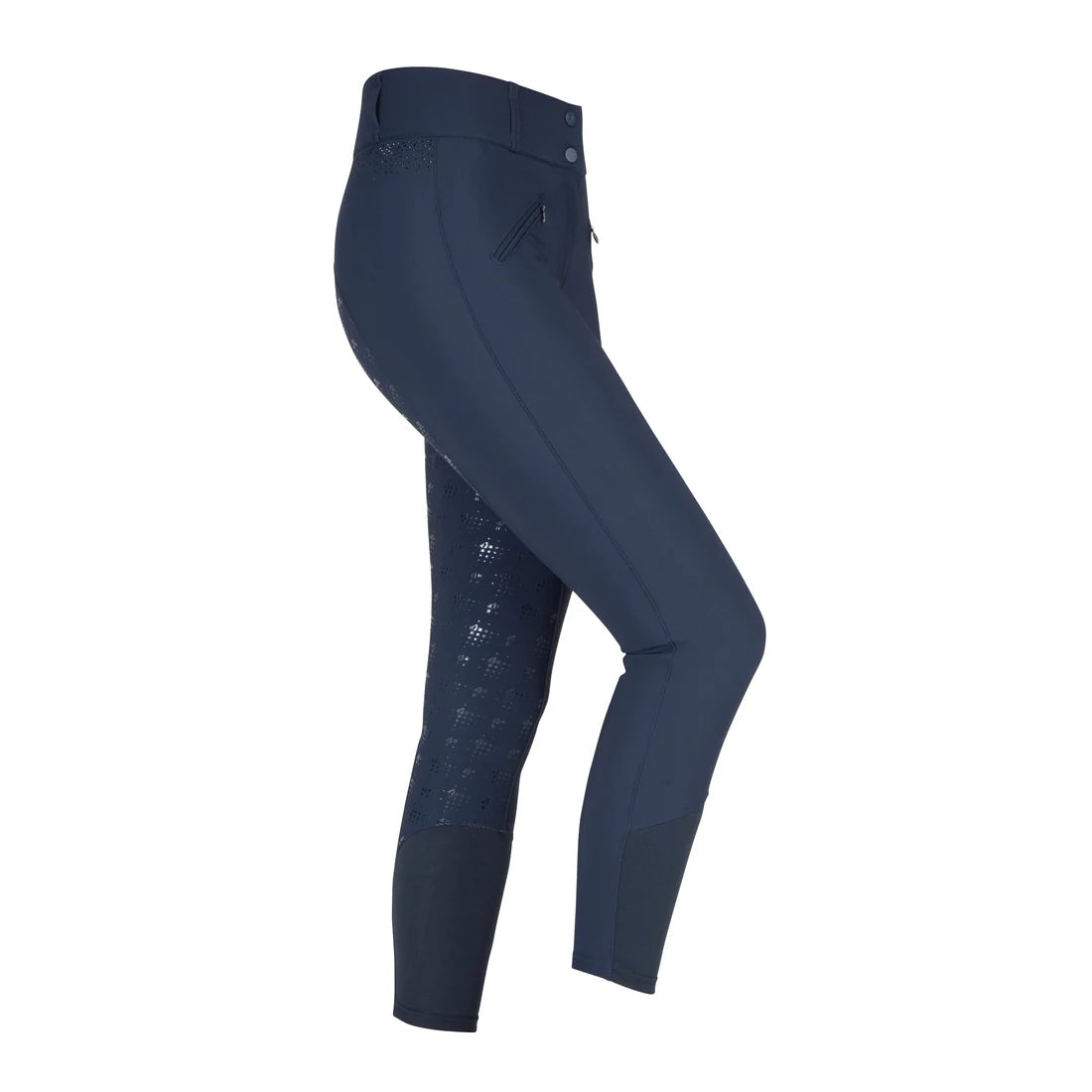 Side view of the navy Aubrion Optima GX Breeches on a white background