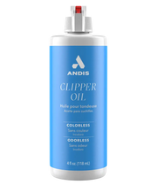 Front view of a bottle of Andis Clipper Oil on a white background