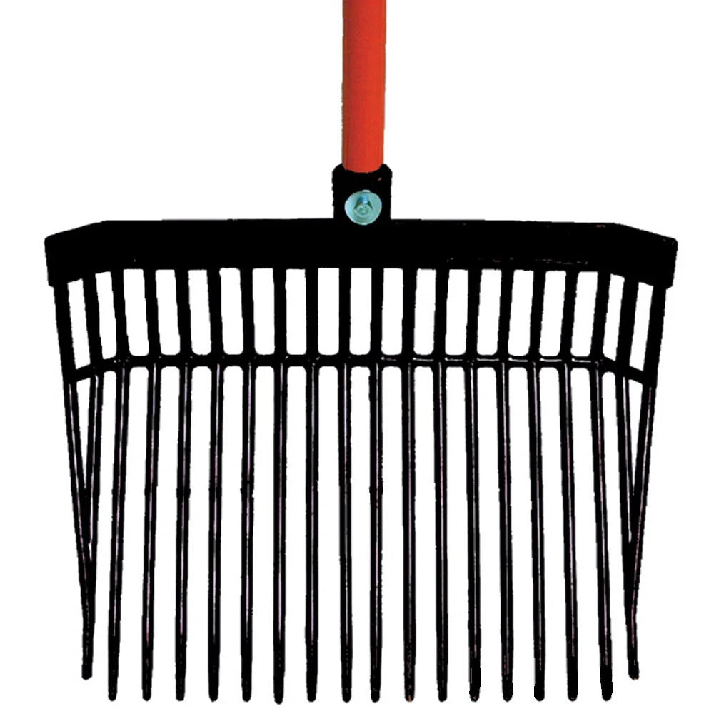 Front view of the black Intrepid Fab Fork with Pole Handle on a white background