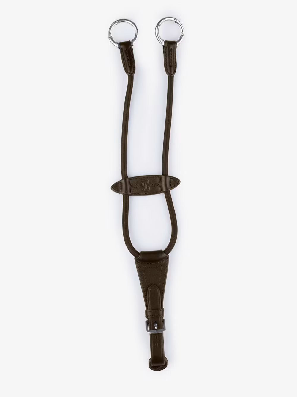 Full view of the brown PS of Sweden Lisbon Elastic Martingale Bib on a plain background