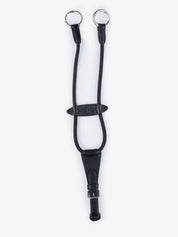 Full view of the black PS of Sweden Lisbon Elastic Martingale Bib on a plain background