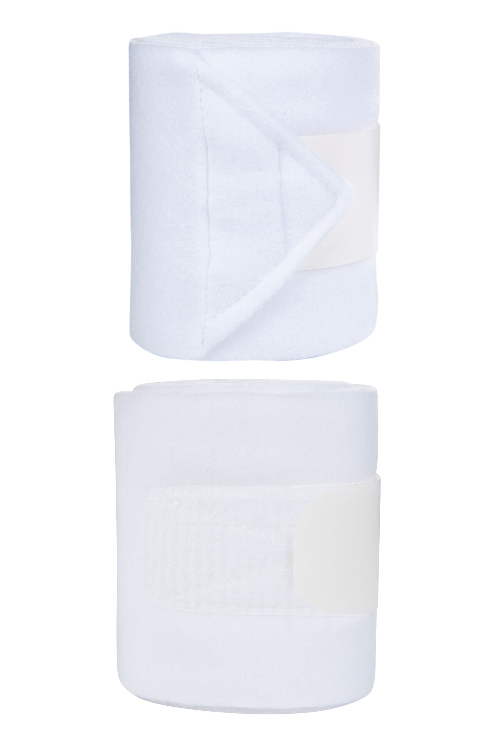 View of a 2 white HKM Polo Wraps on a white background