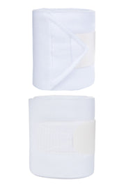 View of a 2 white HKM Polo Wraps on a white background