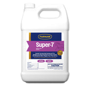 Front view of a 1 gallon jug of Farnam Super-7 Repellent Spray on a white background