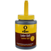 Front view of a jar of Effax Leather-Soft on a white background