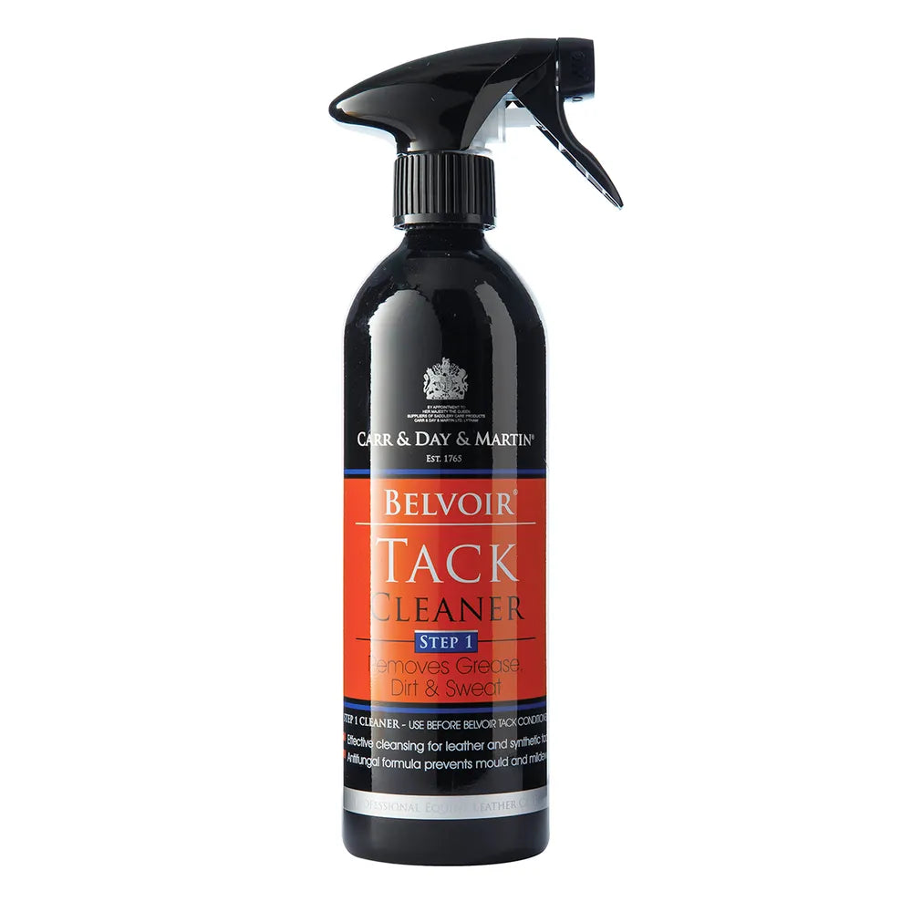 Front view of the 500 ml bottle of Carr & Day & Martin Belvoir Tack Cleaner on a white background