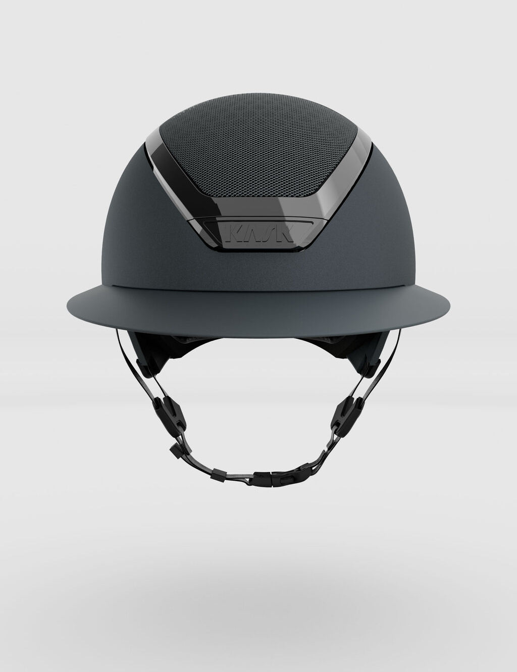 Front view of the anthracite KASK Star Lady Chrome on a plain background