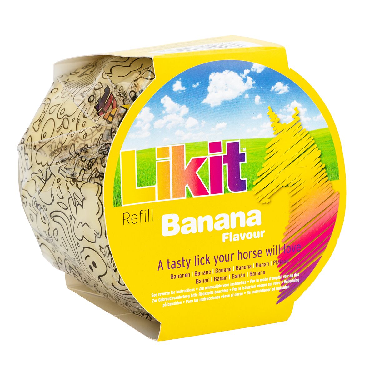 Front view of the Banana Likit Refill in original packaging on a white background