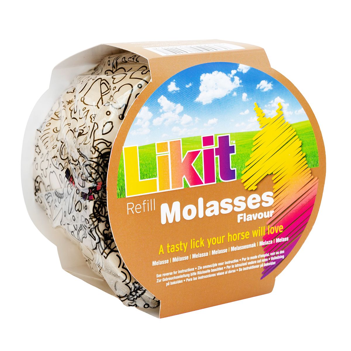 Front view of the Molasses Likit Refill in original packaging on a white background