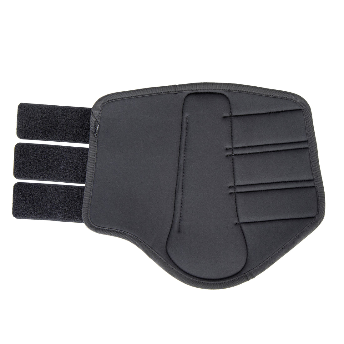 Shires Equestrian ARMA NX-MAX brushing boot in black showing inner padding and strap placement