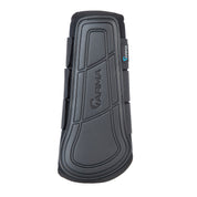 Shires Equestrian ARMA NX-MAX brushing boot in black showing contoured protective panel
