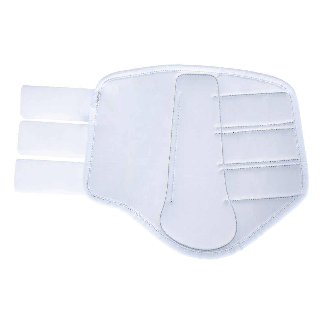 Shires Equestrian ARMA NX-MAX brushing boot in white showing inner padding and strap placement