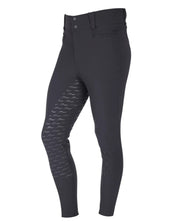 Angled front view of the black Aubrion Men's Optima MX-FG Breeches on a white background