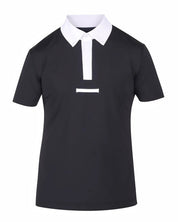 Front view of the black Aubrion Men's Optima MX Button Show Shirt on a white background