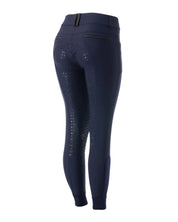 Back view of the Equinavia Kristina Full Seat Breeches in navy on a white background