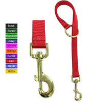 Side-by-side views of the color list, snap, and full red Jacks Nylon Quick Fix Bucket & Utility Strap on a white background