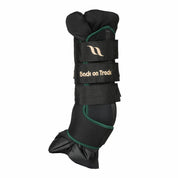 Side view of a green Back On Track Royal Quick Wrap on a white background