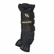 Side view of a navy Back On Track Royal Quick Wrap on a white background