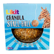 View of the Peppermint Likit Granola Stall Ball in original packaging on a white background