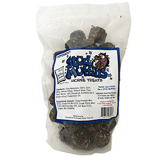 Front view of a 45 oz bag of Stud Muffins Peppermint Horse Treats on a white background