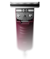 Close-up view of a purple pair of Andis AGC Super 2-Speed Clippers on a white background