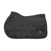Side view of the black Back on Track Deep Nights All-Purpose Saddle Pad on a white background