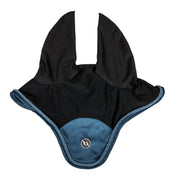 Front view of the blueberry Back on Track Deep Nights Horse Bonnet on a white background
