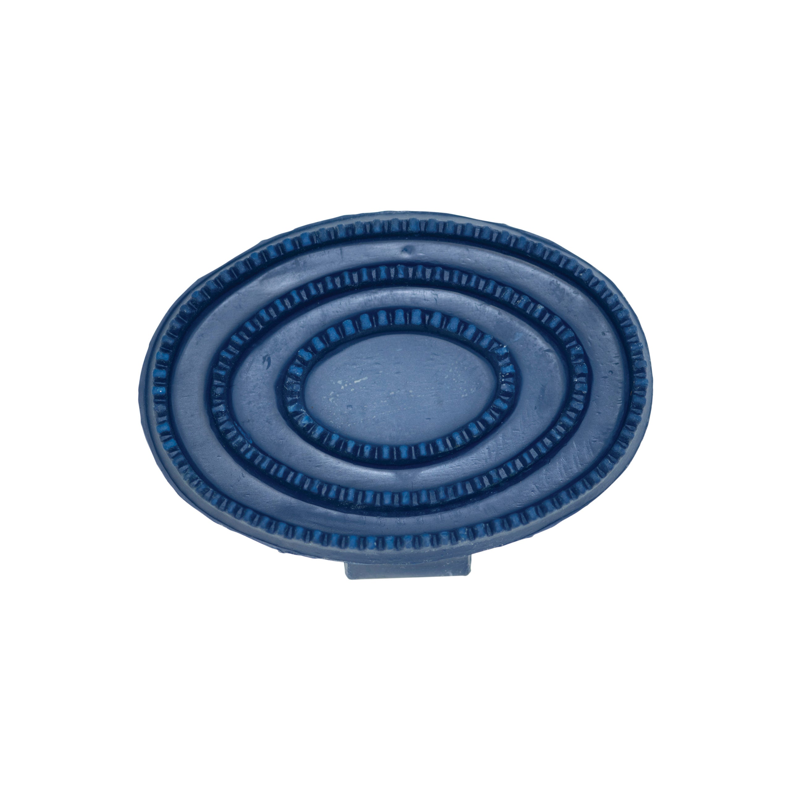 Underside view of the blue Partrade Rubber Curry on a white background