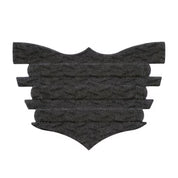 Front view of the Flair Equine Nasal Strips in black on a white background