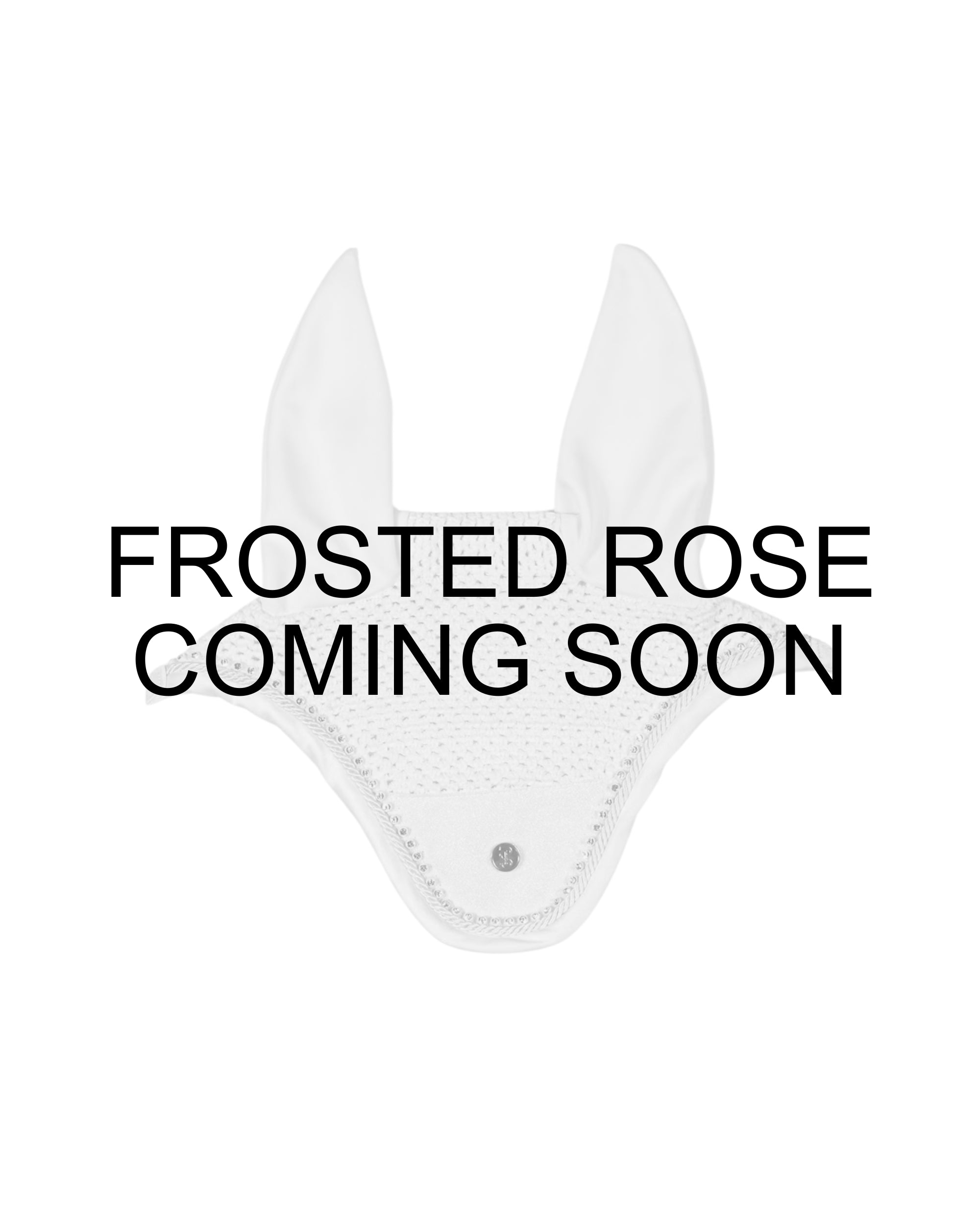 Coming Soon infographic view of the Frosted Rose PS of Sweden Stardust Monogram Ear Bonnet on a white background