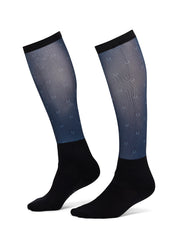 View of a pair of Nightfall Lucky Dots Kerrits Dual Zone Boot Socks on a white background