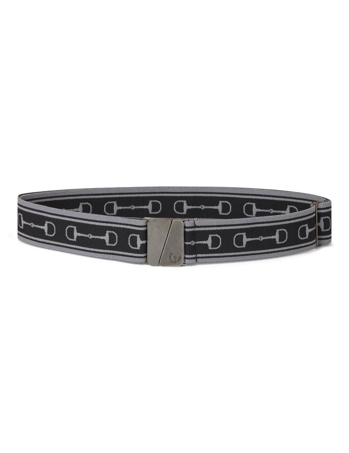 Full view of the black Kerrits Kids Snaffle Stretch Belt on a white background