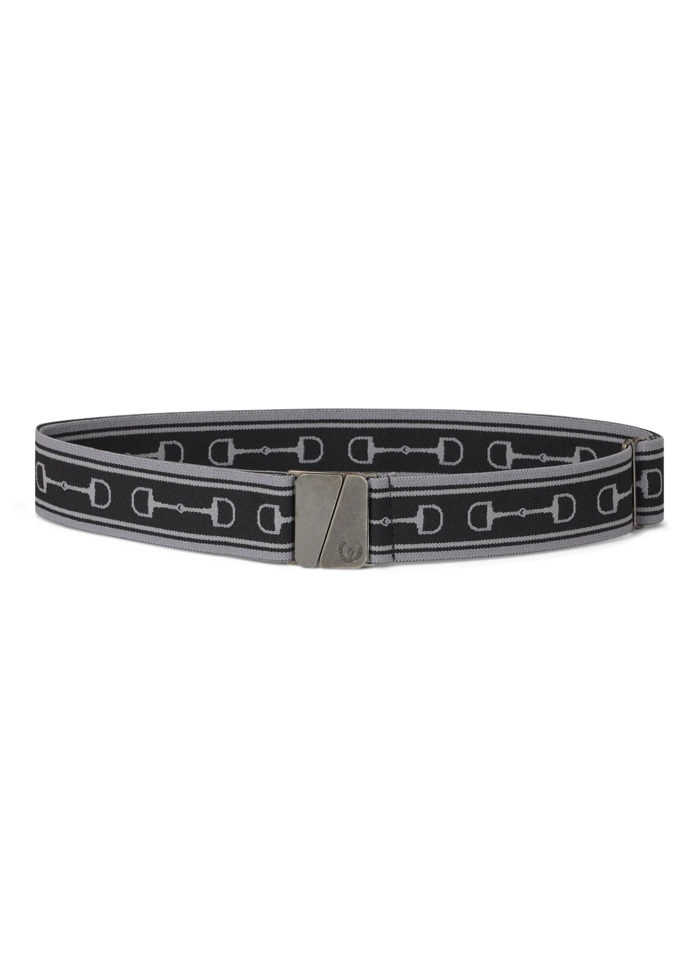 Full view of the black Kerrits Kids Snaffle Stretch Belt on a white background