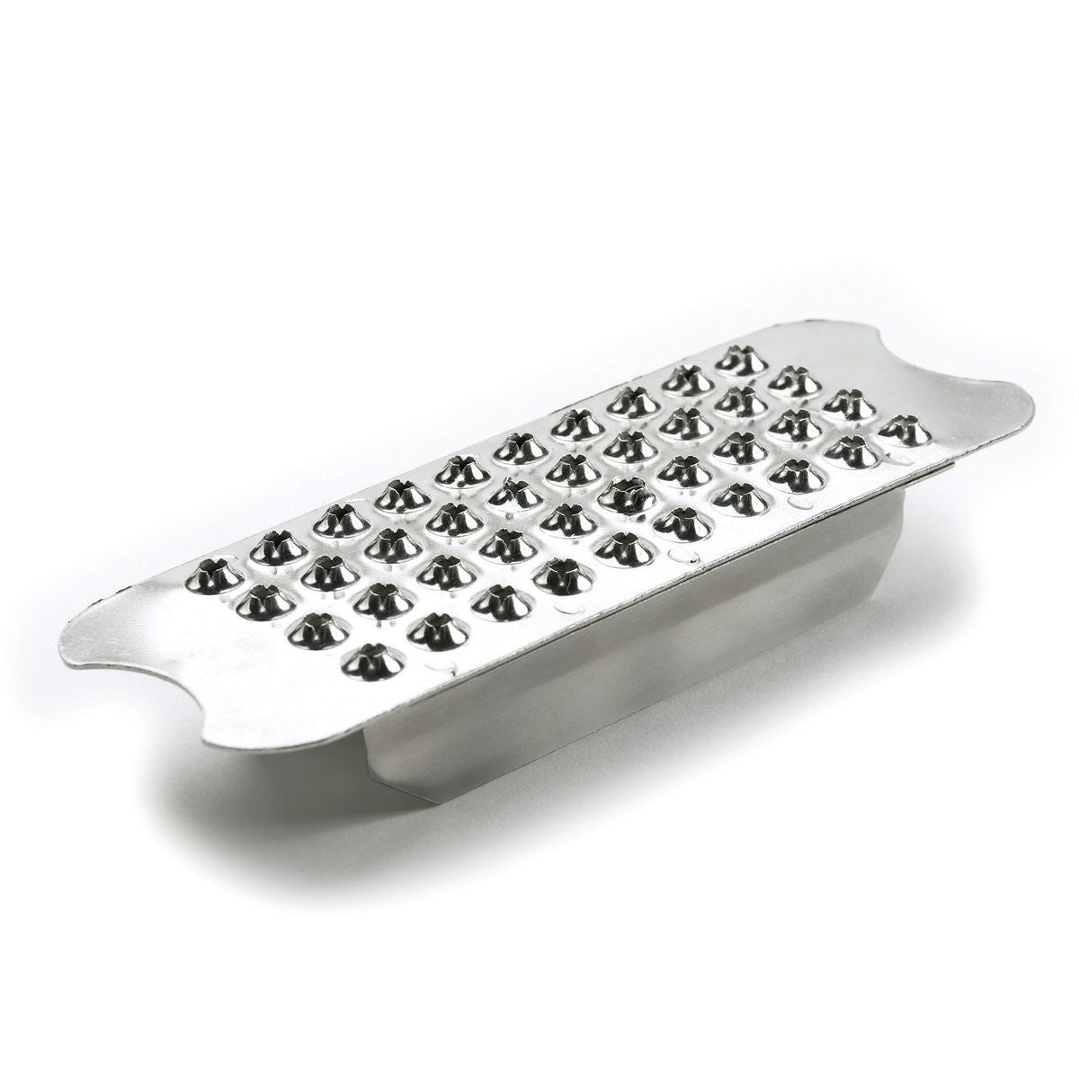 Angled top view of the Centaur Stainless Steel Grated Stirrup Pad