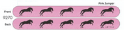 View of the Pink Jumper Lettia Nail File on a white background