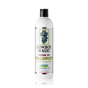 Front view of a 16 oz bottle of Cowboy Magic Yellowout Whitening Shampoo on a white background