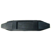 Front view of the black Equi-Essentials Eco-Pure Rubber Curb Chain Guard on a white background
