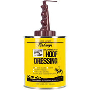 Front view of a 32 oz can of Fiebing's Hoof Dressing on a white background