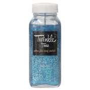 Front view of a bottle of royal blue Twinkle Toes Glitter Hoof Polish on a white background