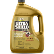 Front view of a 1 gallon jug of Absorbine Ultrashield Gold Insecticide & Repellent on a white background