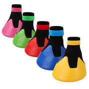 Angled front views of all the colors of Tubbease Hoof Sock on a white background