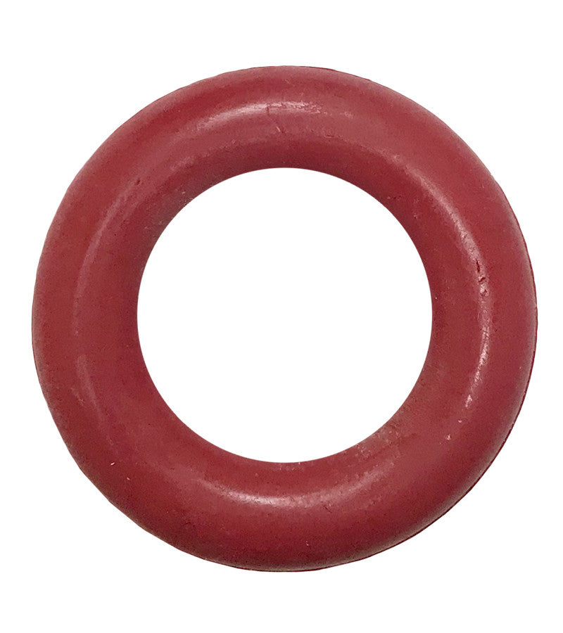 Red rubber donut ring for side reins and tie-downs, 3-1/4 inch outer diameter