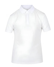 Front view of the white Aubrion Men's Optima MX Button Show Shirt on a white background