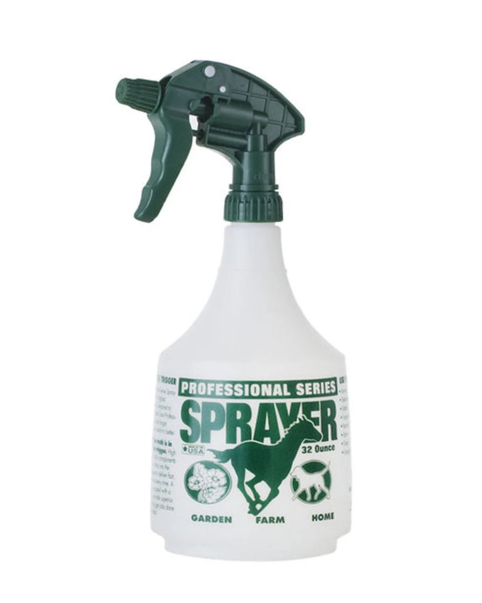 Front view of the green Little Giant Spray Bottle on a white background