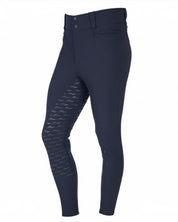 Angled front view of the navy Aubrion Men's Optima MX-FG Breeches on a white background