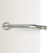 Side view of the women's 1/4" Centaur Stainless Steel Tom Thumb Spur on a plain background