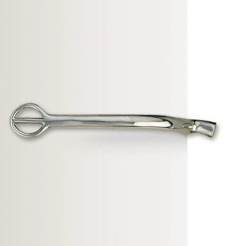 Side view of the women's 1/4" Centaur Stainless Steel Tom Thumb Spur on a plain background
