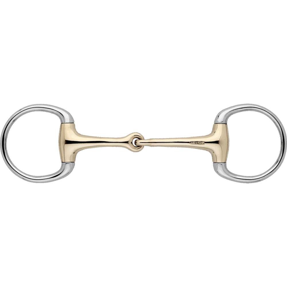 Full view of the sensogan Herm Sprenger Single-Jointed Eggbutt Bit on a white background