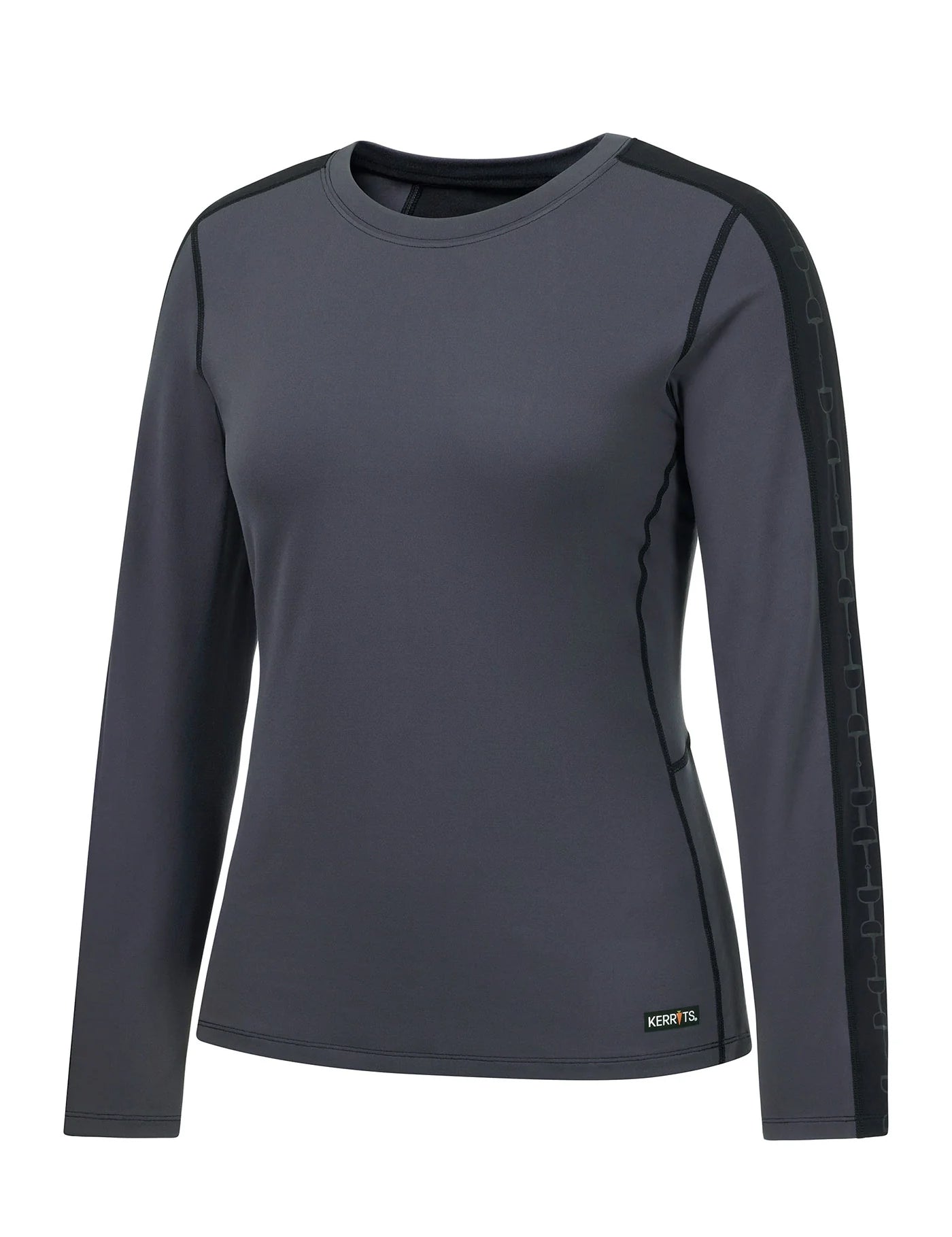 Front view of the Carbon Kerrits Bit of Base Layer Top on a white background