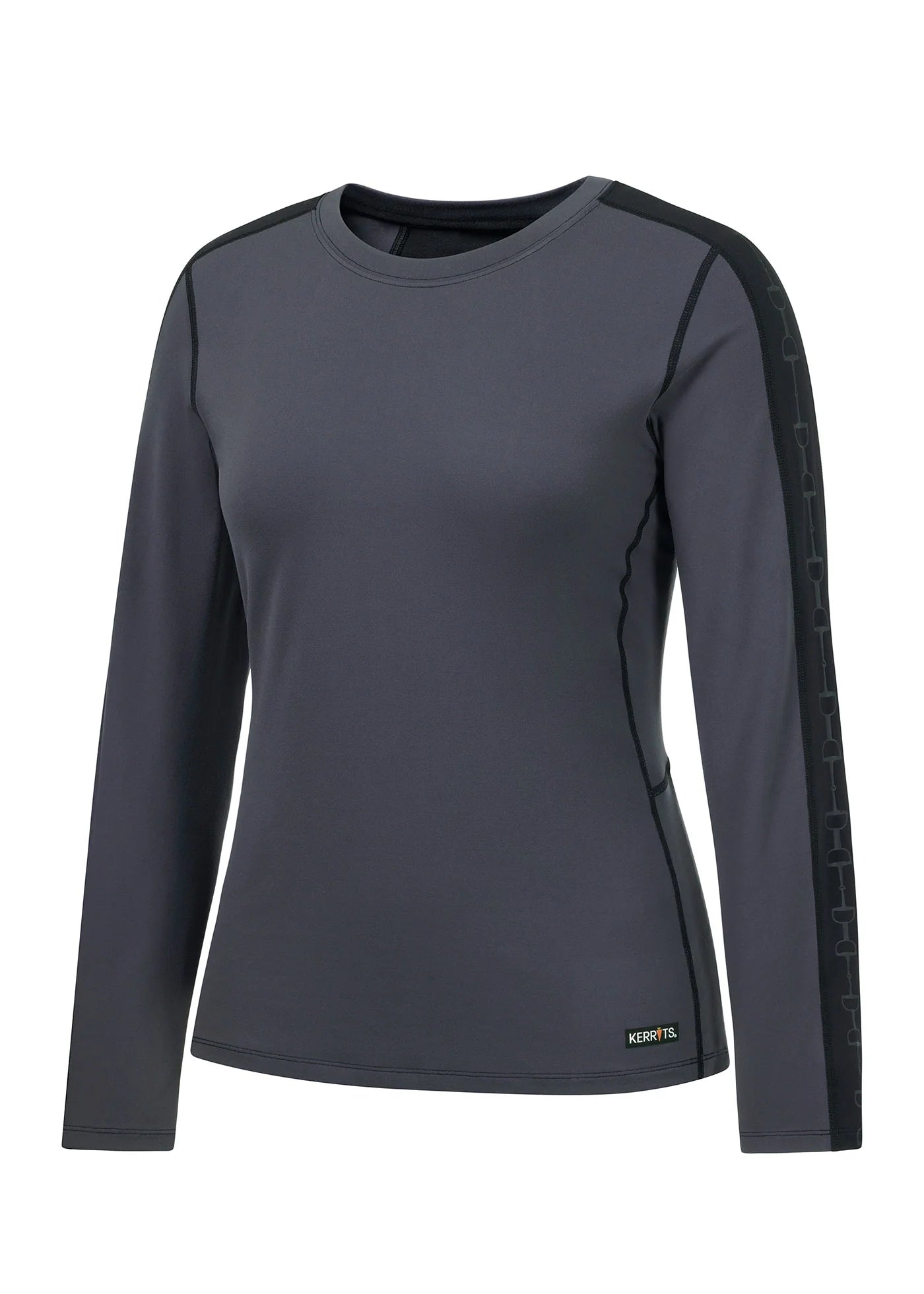 Front view of the Carbon Kerrits Bit of Base Layer Top on a white background
